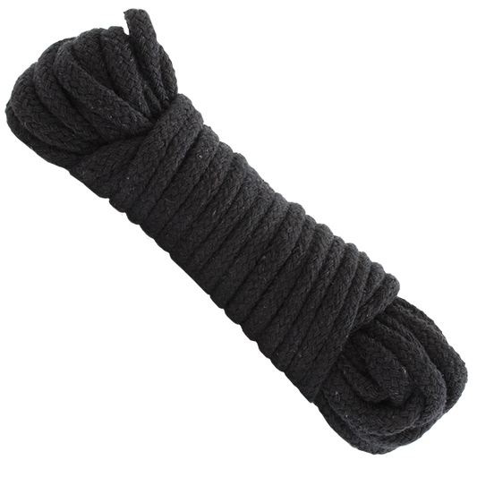 Japanese Style Bondage Rope Cotton Black 32 feet