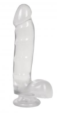 Jelly Jewels C*ck And Balls With Suction Cup 8 Inch Diamond