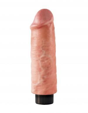 King Cock 6 inches Vibrating Dildo Beige