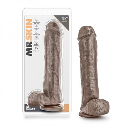 Mr Savage 11.5 inches Dildo with Suction Cup Brown