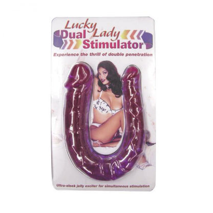 Lucky Lady Dual Stimulator Purple Double Dong