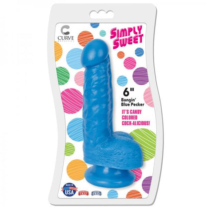 Simply Sweet Bangin Blue Pecker 6 inches Dildo