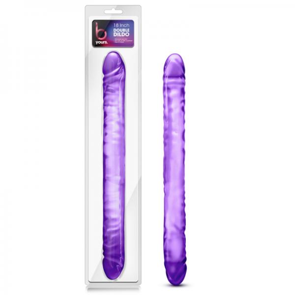 B Yours 18 inches Double Dildo Purple